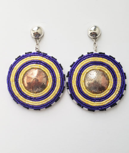 Beaded Moon Dangles