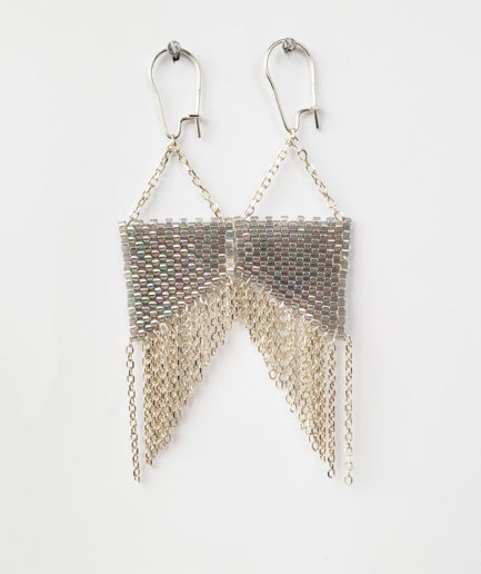 Iris Grey Fancy Shaw with Fringe